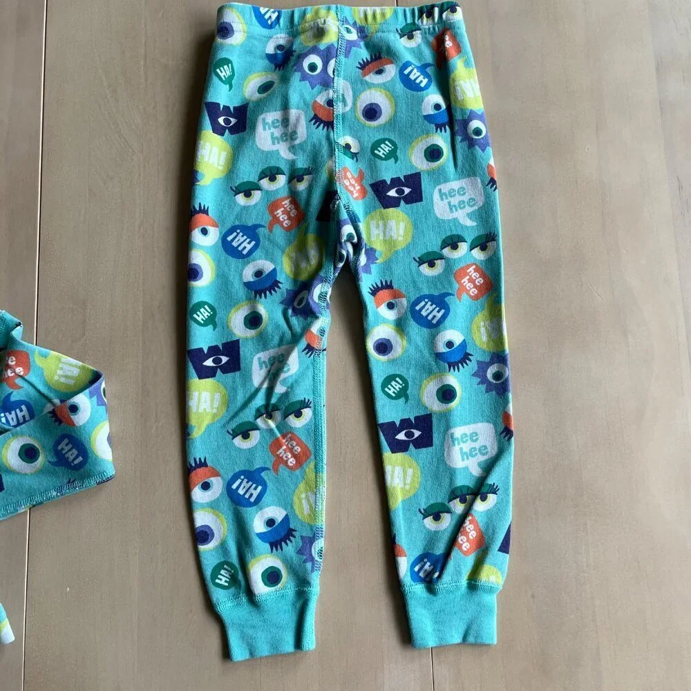Hanna‎ Andersson X Disney Monsters Inc. Organic Long John PJs Pajamas Set - 3T